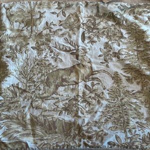 Pottery Barn woodland sheen throw pillow doe and buck gilded